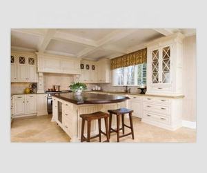 Home improvement modern white wooden cabinets for house kitchen renovation