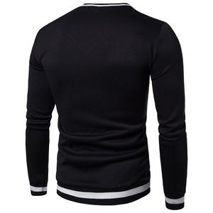 New Tide Brand Men's Long Sleeved T-shirt, Sweater Stitching Loose Students Sport Men Clothes by EVERGLOW The Fall of The Blank