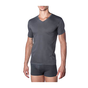 Made in Italy - Plus Size Men Clothes - Men's T-Shirts V Neck 100% Cotton Undershirt - Private Label