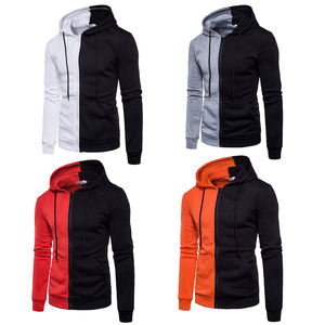 Clothing For Man Custom Logo Outdoor Sport Long Sleeve Plus Size Patchwork Zip Up Hoodie For Men Clothes RS00898