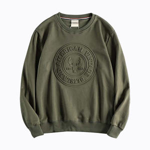 Custom men clothes embossed logo embossed letter sweatshirt hoodie men clothing oem 3d emboss hoodie