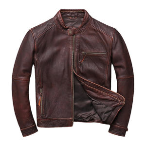 Premium Quality Unique Design 100% Genuine Leather Jacket Men Clothes 2021 Autumn winter Real Fit Cow Leather Jackets