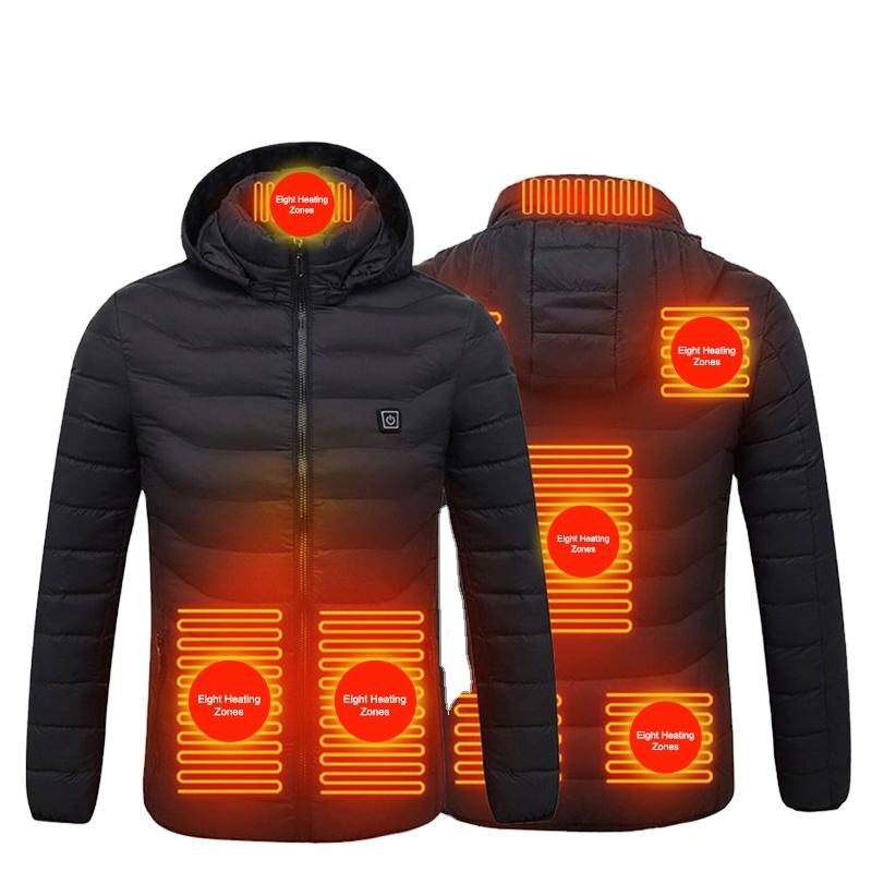 New Heated Jacket Woman Coat USB Electric Jacket Cotton Coat Heater Thermal Clothing Chaleco Termico Heating Vest Mens Clothes