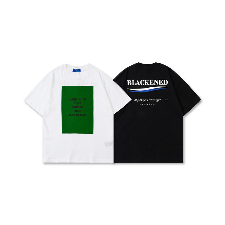 2022 Spring Summer Plus Sizes 100% Cotton Men Clothes Loose Drop Shoulder Custom Graphic Print Men's T-shirt