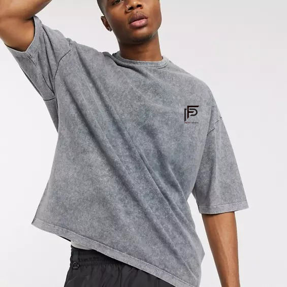 manufactured Mens clothes oversize tshirt heavyweight cotton blank acid wash t-shirt custom graphic vintage