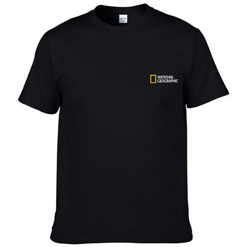 2021 New National Geographic magazine men's 100% cotton T-shirt for Harajuku style color small print peripheral men clothes tops