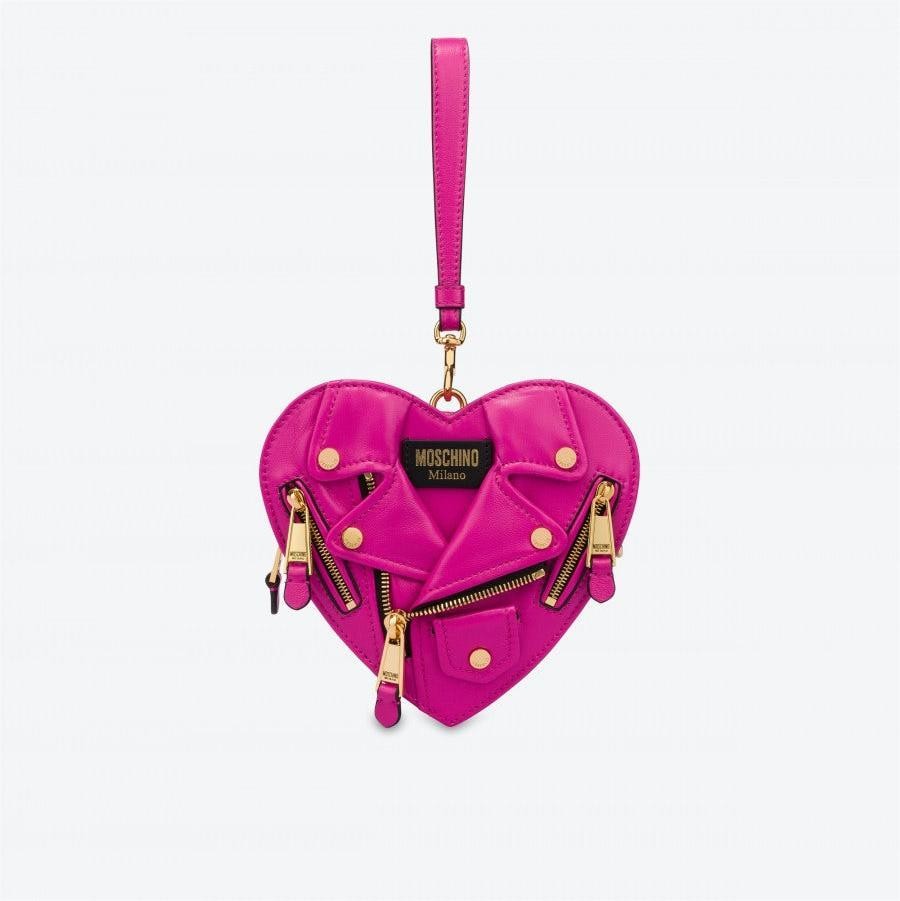 NAPPA LEATHER HEART BIKER BAG
