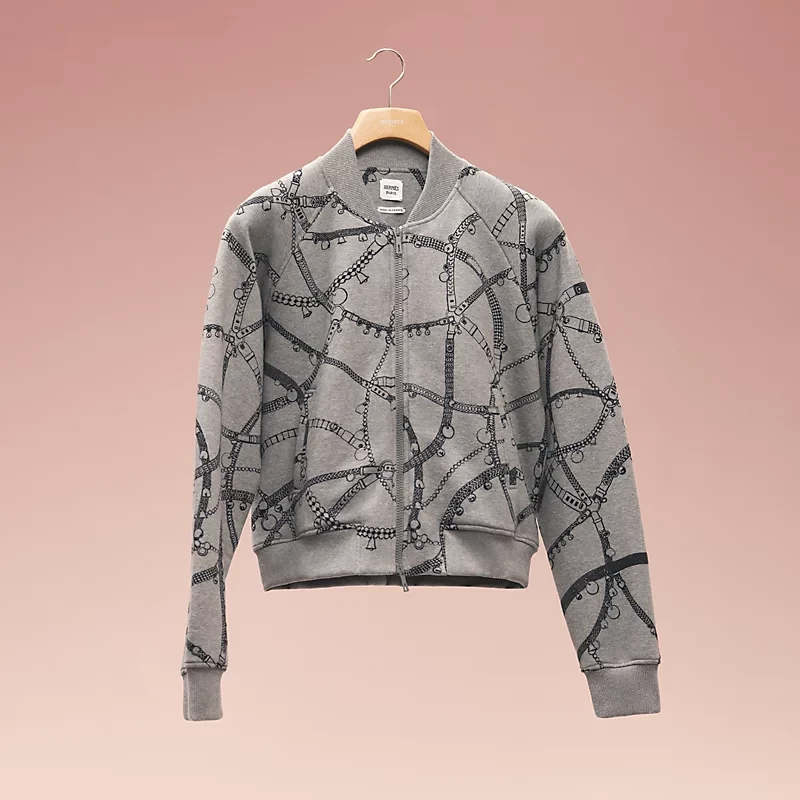 "Tresor de Medor" embroidered bomber jacket