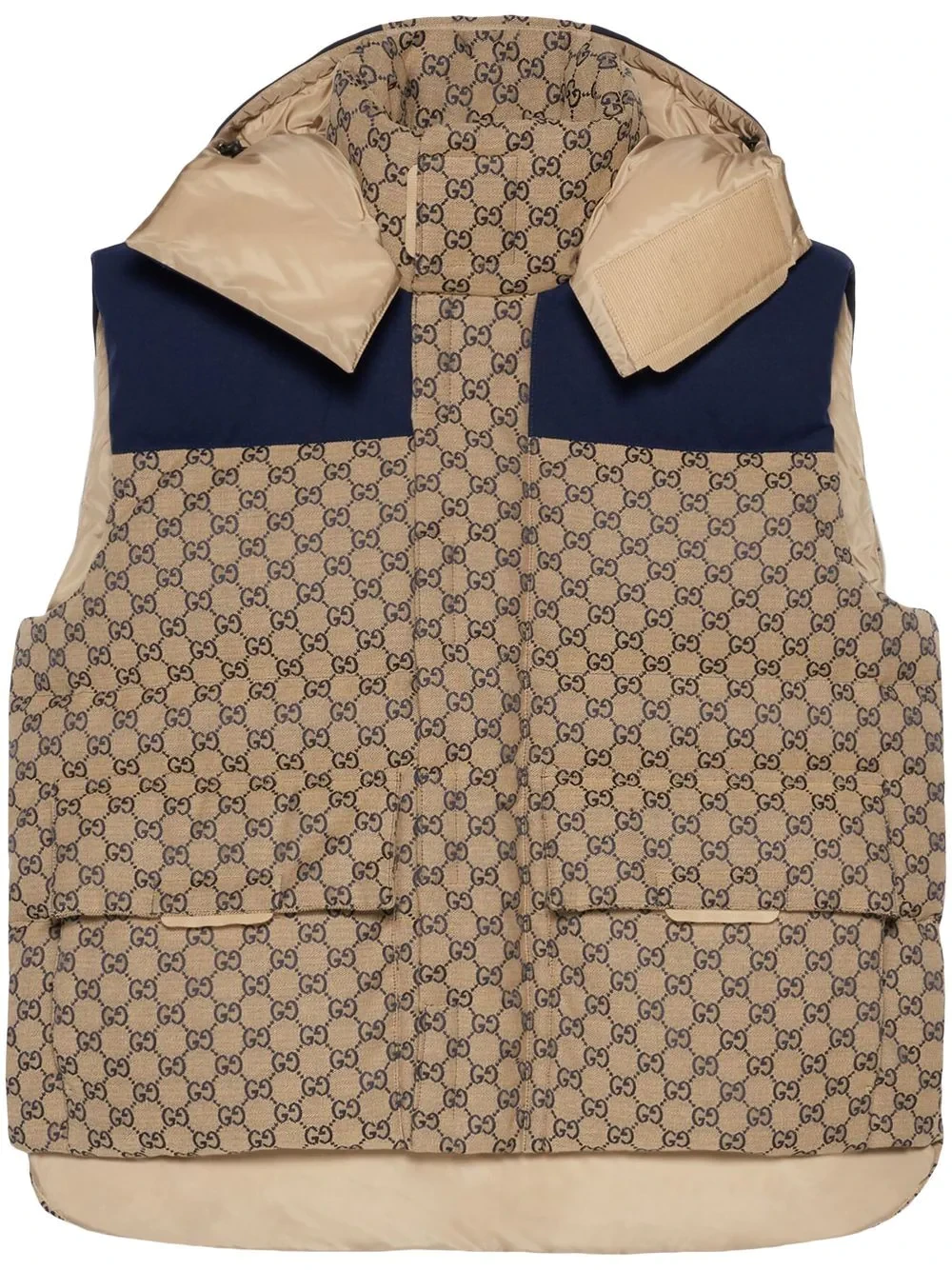 GG-canvas goose-down gilet