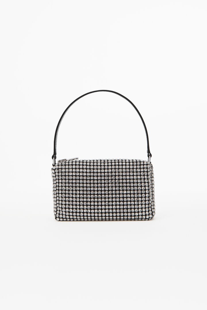 heiress pouch in rhinestone mesh