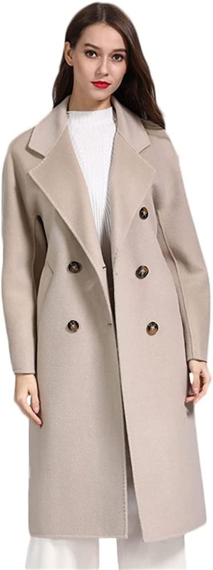 Women's Coat Double-Sided Cashmere Overcoat Woolen Jacket Mid-Length Outerwear Clothes