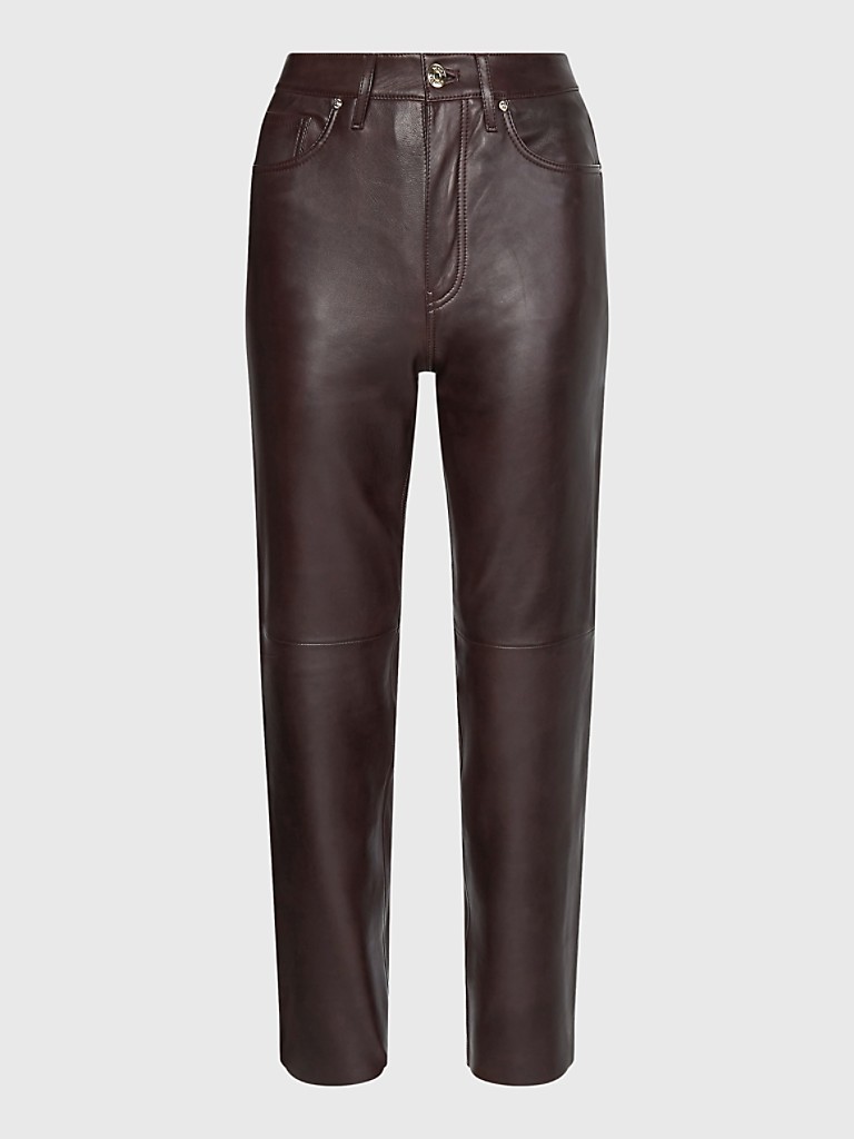 STRAIGHT LEG LEATHER PANT