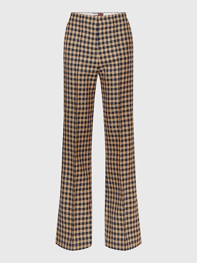 PREP CHECK WIDE LEG TROUSERS