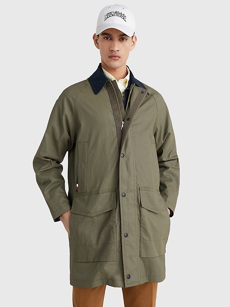 COATED LINEN TECH JACKET