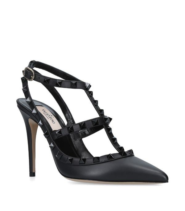 Valentino Garavani Leather So Noir Pumps 100
