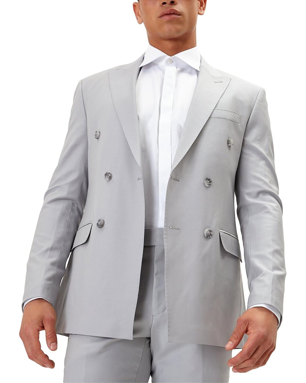 Double-Breasted Merino Wool-Blend Suit