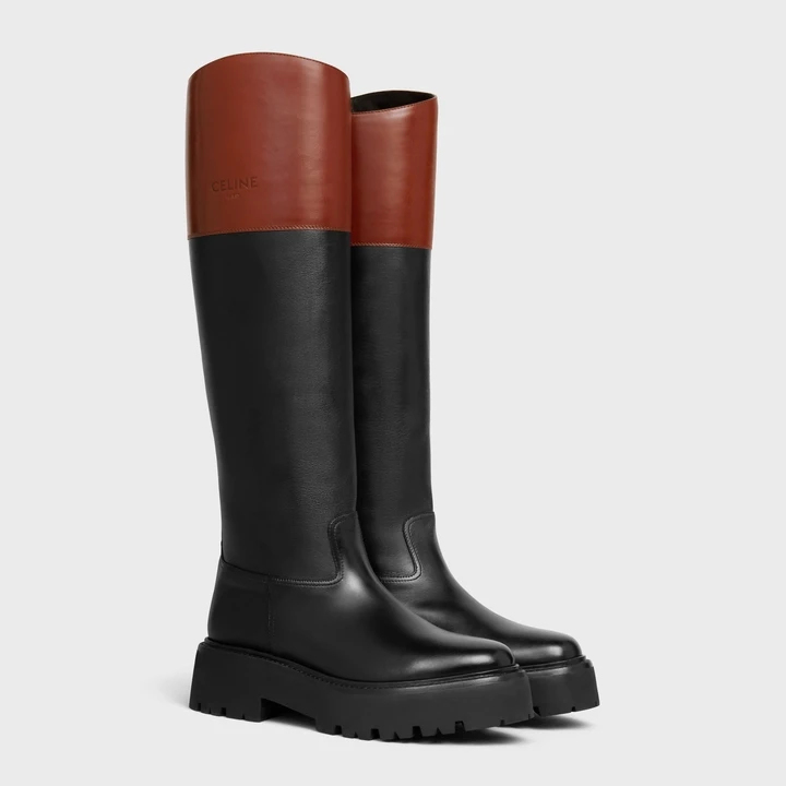 CELINE BULKY HIGH BOOT IN CALFSKIN