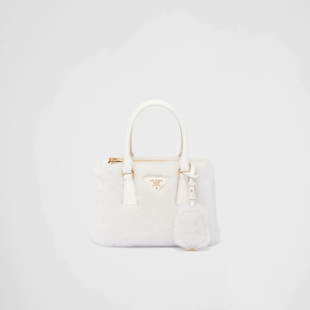 Prada Galleria shearling mini-bag