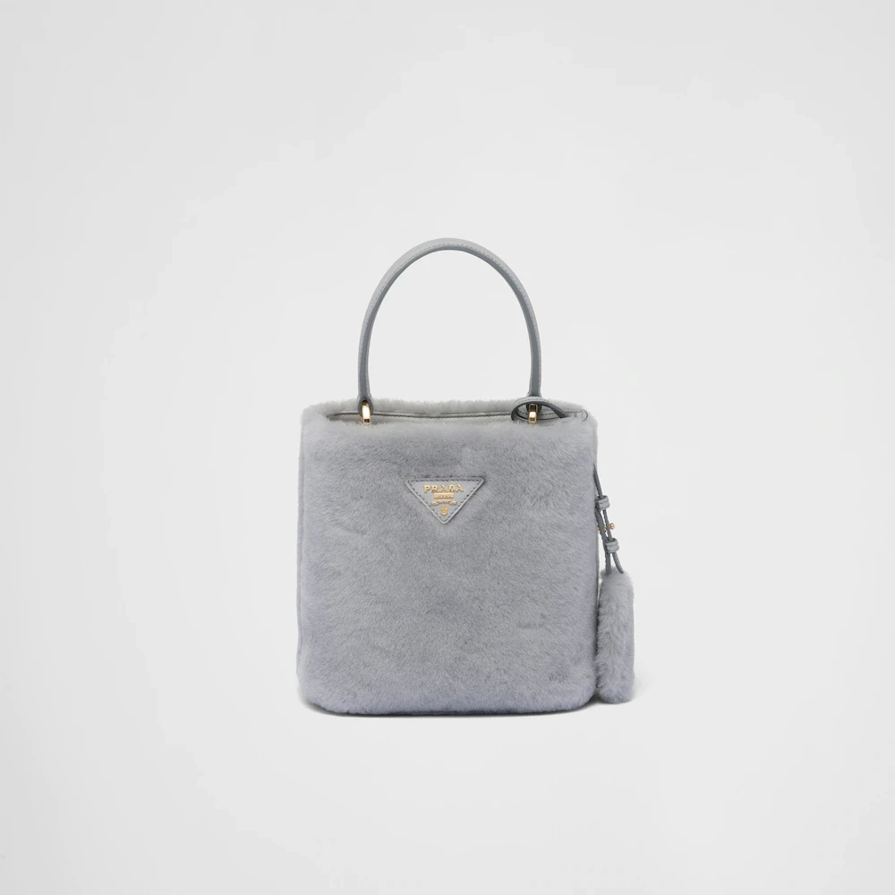 Prada Panier shearling mini-bag