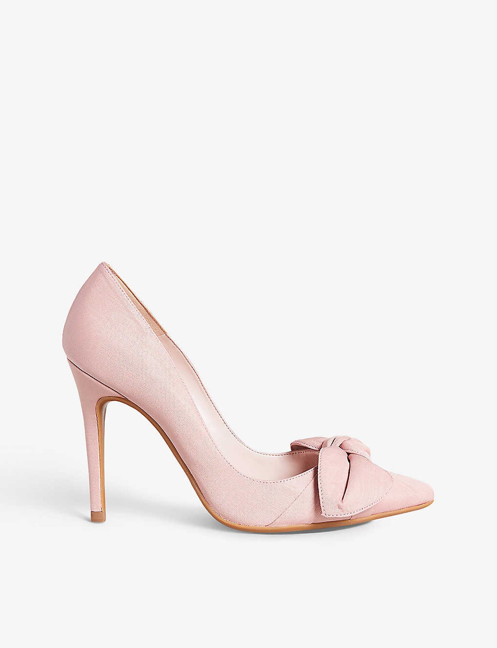 Hyana bow-embellished pointed-toe cotton-blend courts
