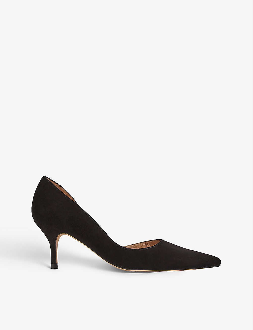 Hazel D'Orsay pointed suede courts