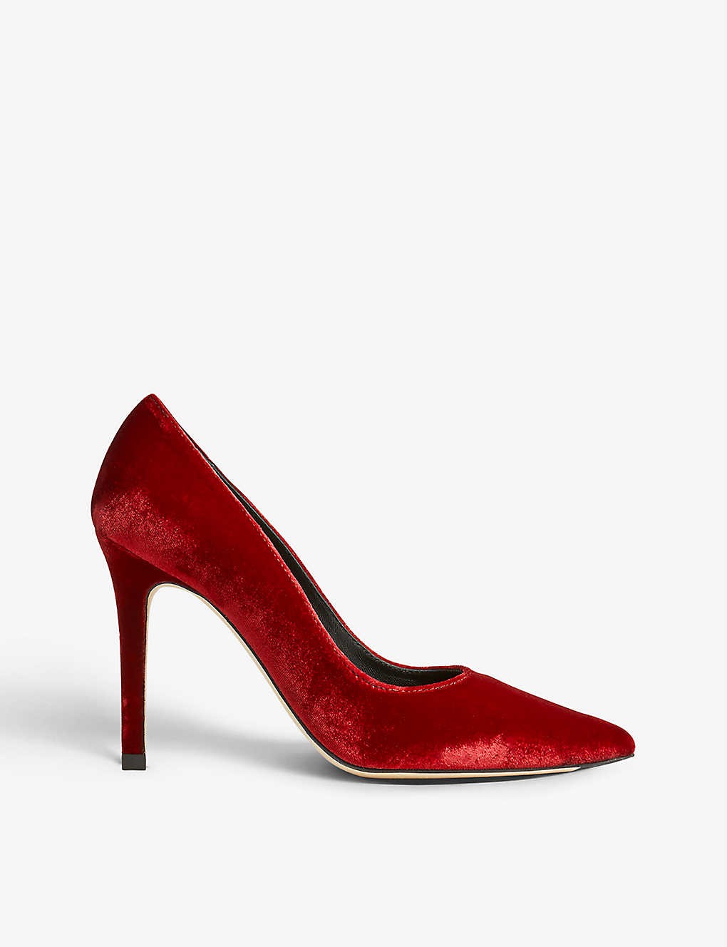 Fern pointed-toe velvet court shoes