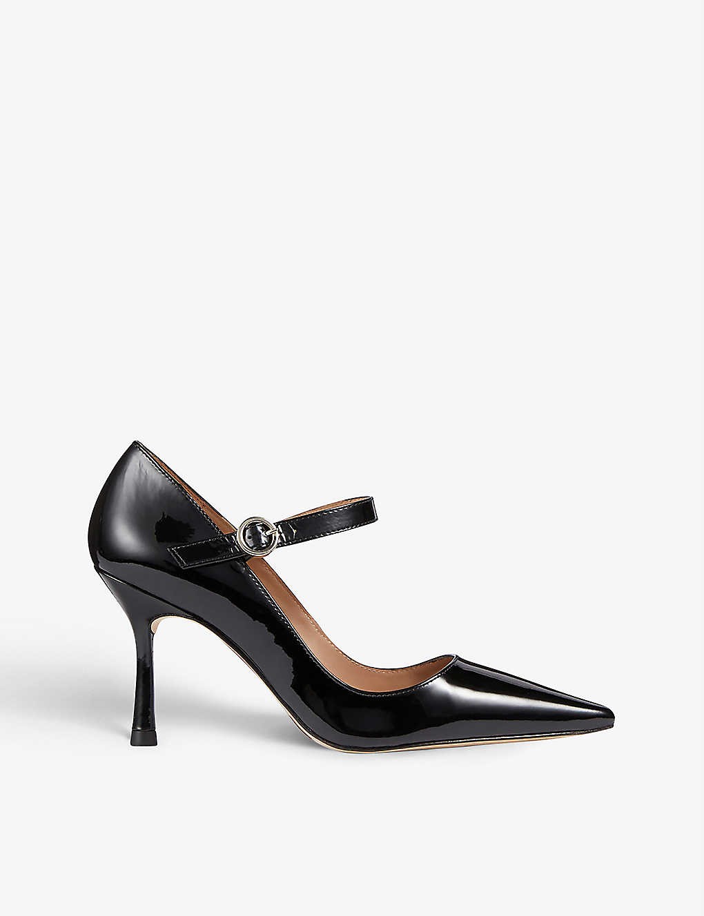 Camille pointed-toe leather Mary-Jane heels