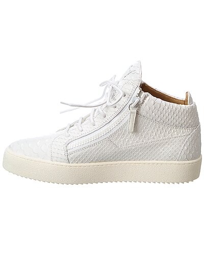 May London Snake-Embossed Leather Sneaker