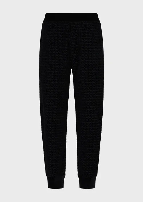 Chenille joggers with all-over logo