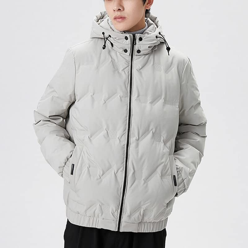 CZDYUF Mens White Duck Down Jackets Windproof Hooded Down Coats Casual Winter Warm Thicken Parkas Male Clothes L-5XL (Color : D, Size : XXL Code)