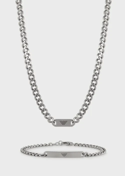 Stainless Steel Necklace and Bracelet Set