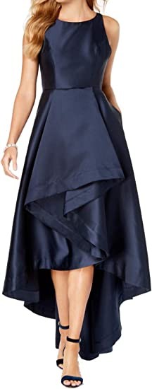 Adrianna Papell Women's Mikado High Low Gown