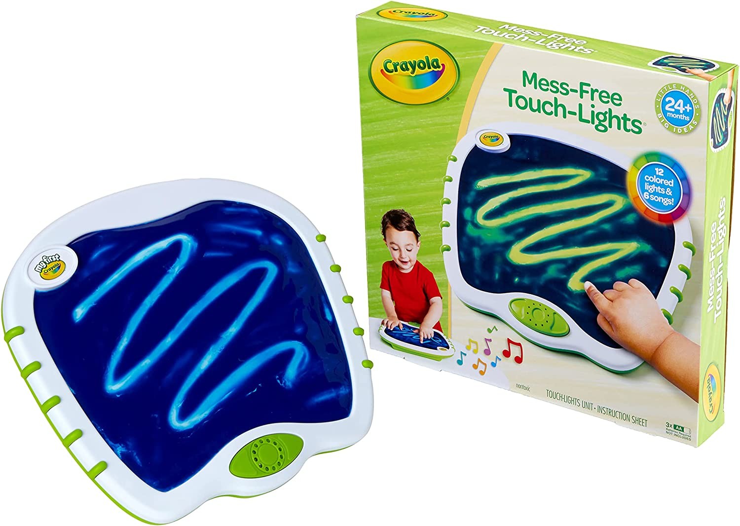 Crayola Toddler Touch Lights, Musical Doodle Board, Sensory Toys for Toddlers, Gifts for Kids Ages 2