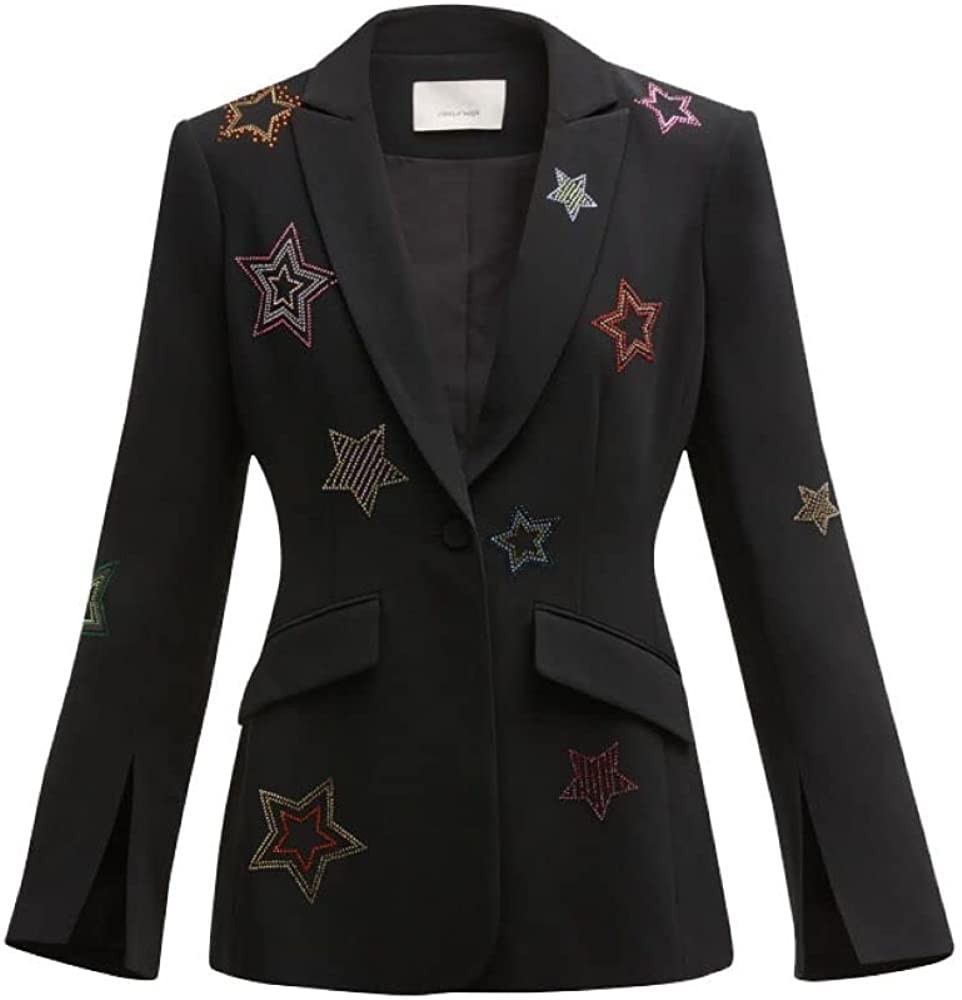 Cinq a Sept Women's Cheyenne Multicolor Rhinestone Embellished Star Blazer Jacket