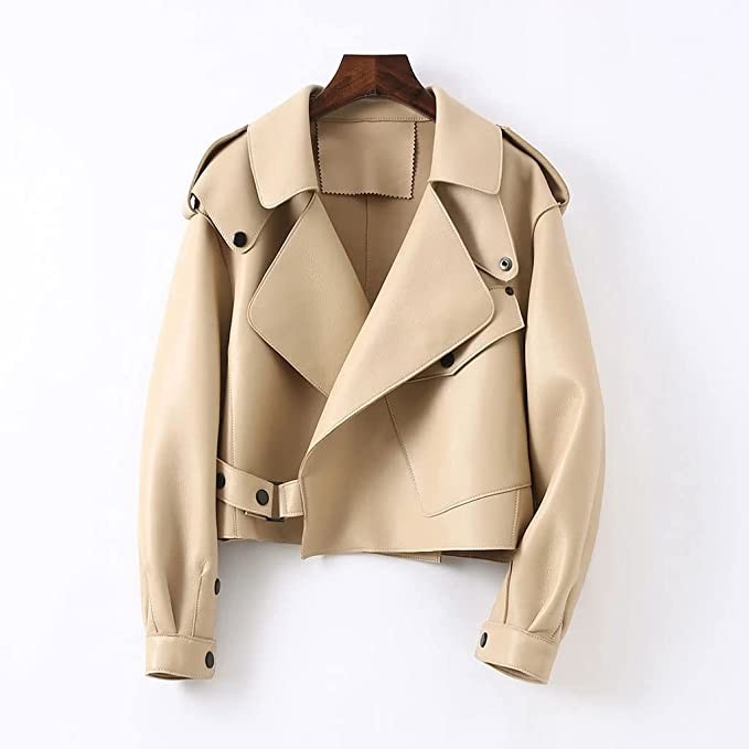 YYGBH Women's Leather Jacket Leather Coat Ladies Fall/Winter