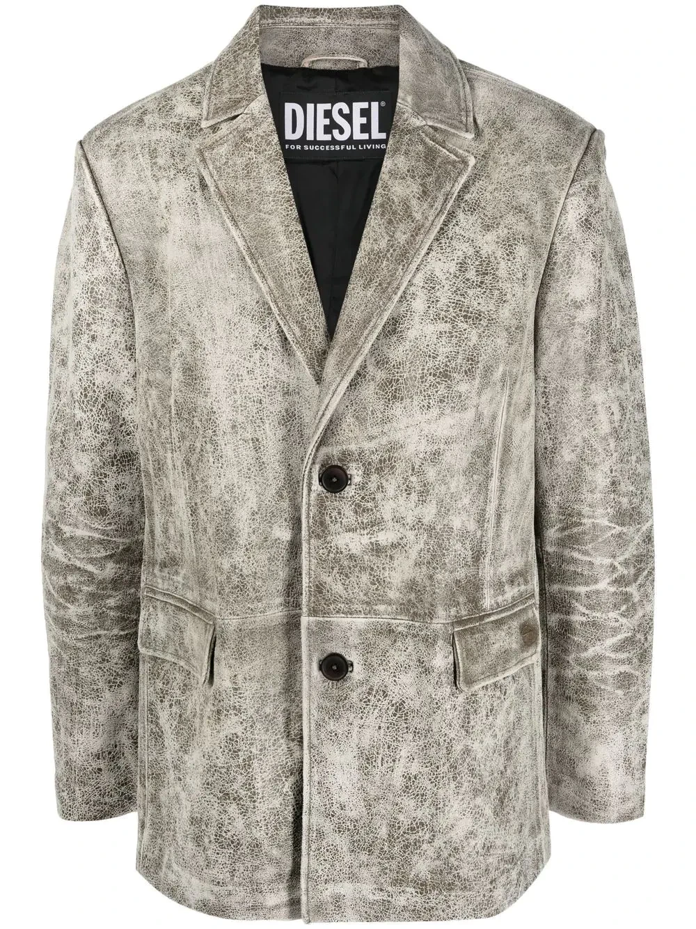 L-Blaze single-breasted leather blazer