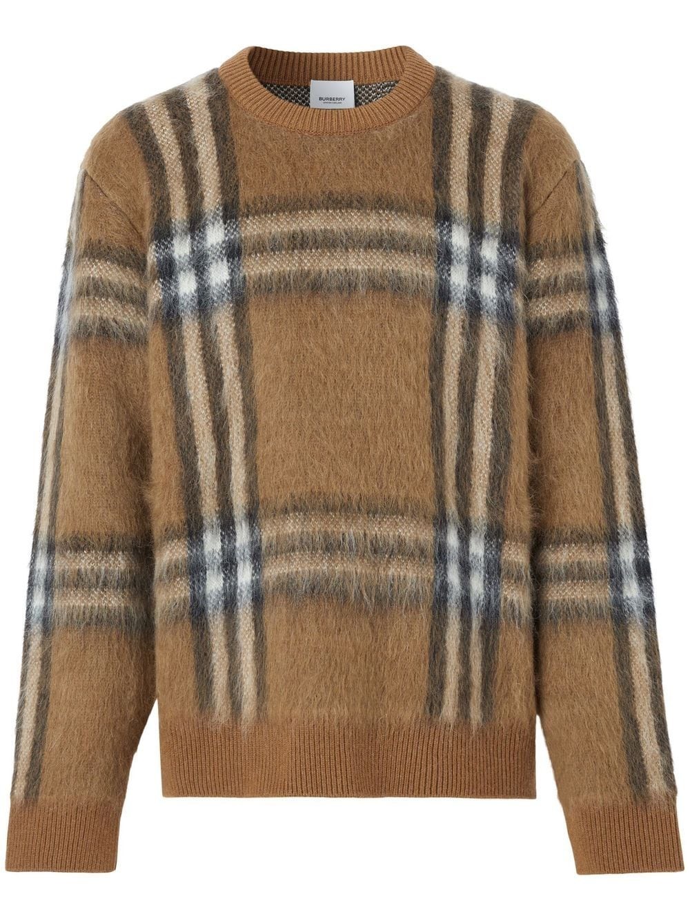 Vintage-Check knitted jumper