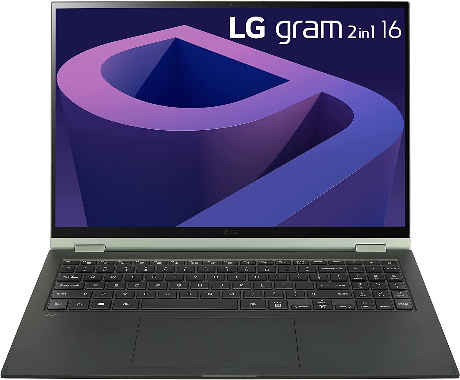 LG gram (2022) Laptop 16T90Q 2-in-1 16" Touchscreen, Intel Evo 12th Gen Core i5, 16GB RAM, 512GB SSD, Windows 11, Green