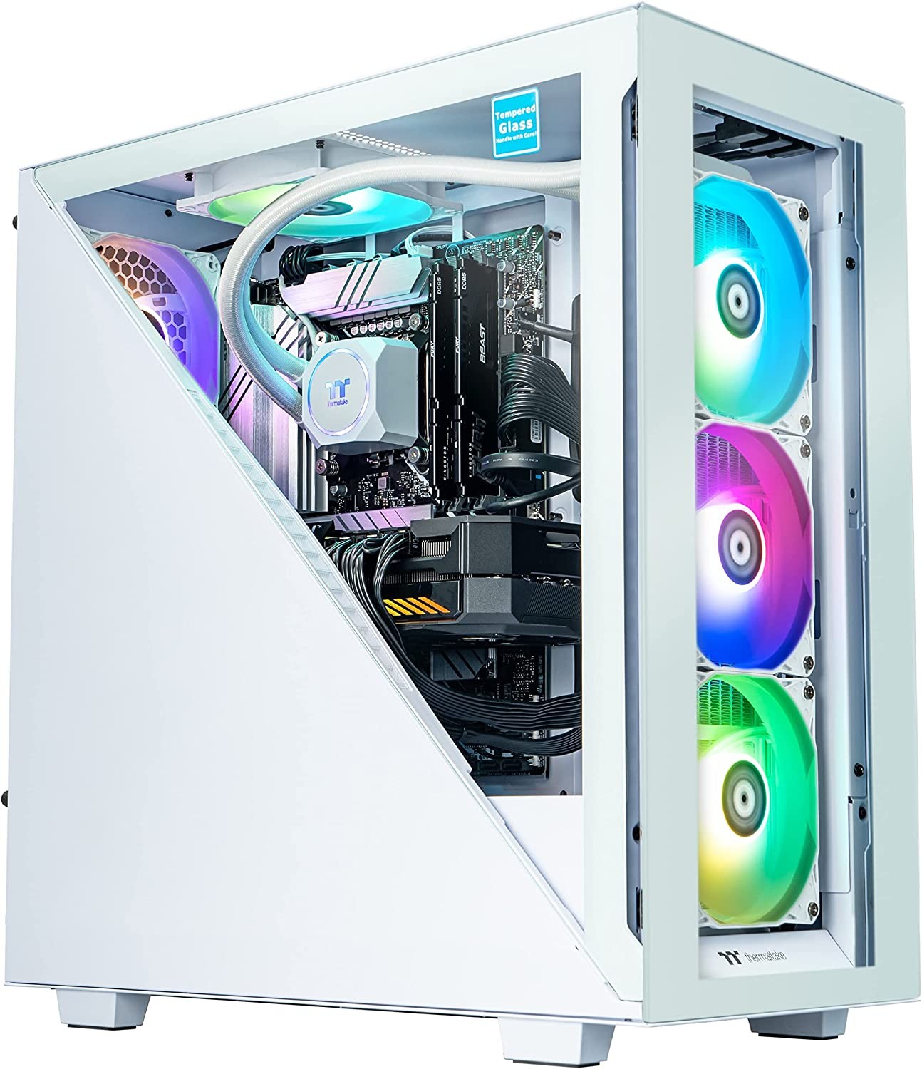 Thermaltake Avalanche i380T AIO Liquid Cooled Gaming PC (Intel? Core? i9-12900KF,3.20 GHz, 32GB DDR5 5200Mhz, NVIDIA? GeForce RTX? 3080 Ti, Seagate FireCuda 530 NVMe 1TB, Win10 Home) D3AV-Z690-38T-LCS