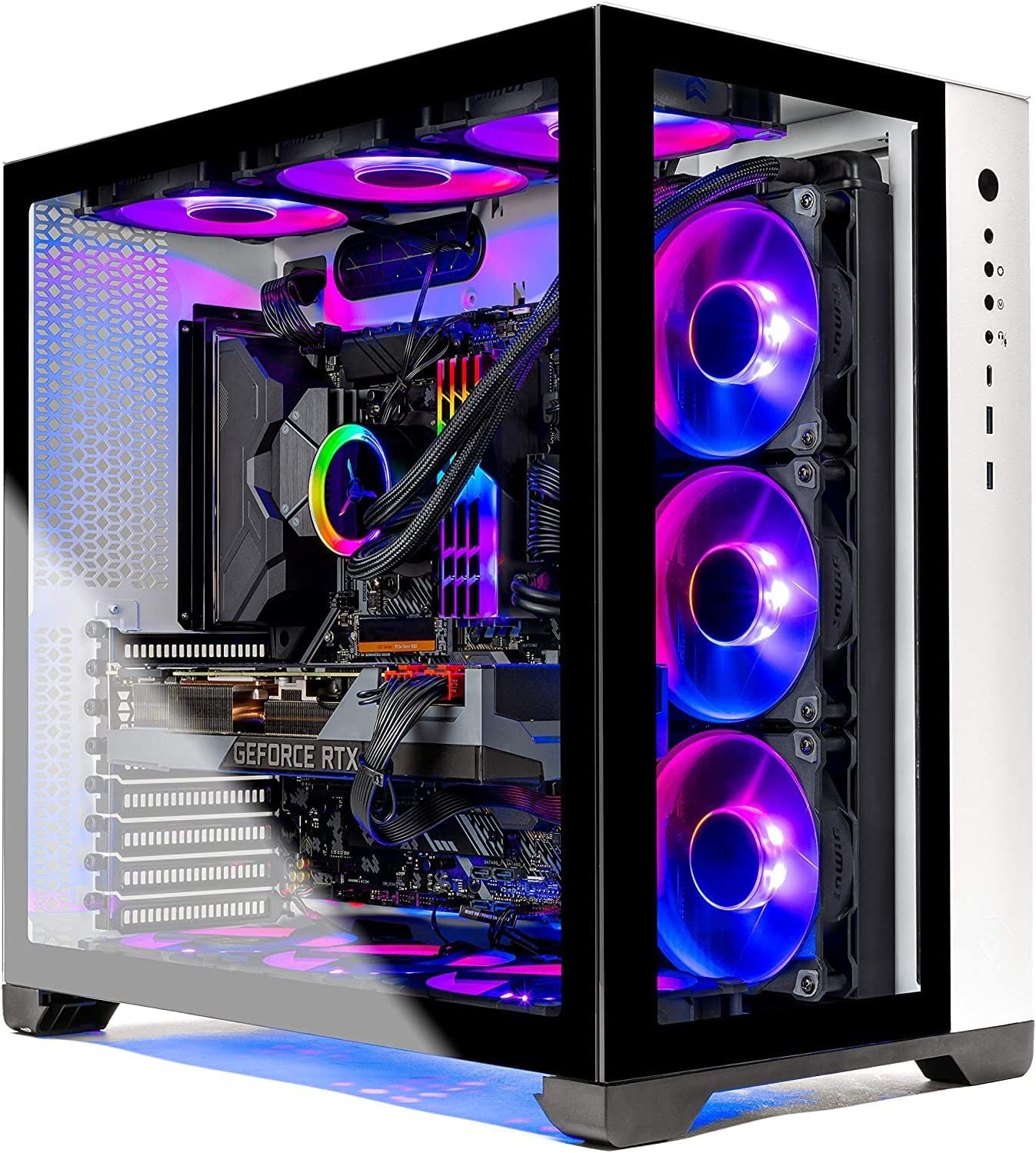Skytech Prism II Gaming PC Desktop – Intel Core i9 12900KS 3.4 GHz, RTX 3090 Ti, 1TB NVME Gen4 SSD, 64G DDR5 RGB, 1000W Gold PSU, 360mm AIO, AC Wi-Fi, Windows 10 Home 64-bit