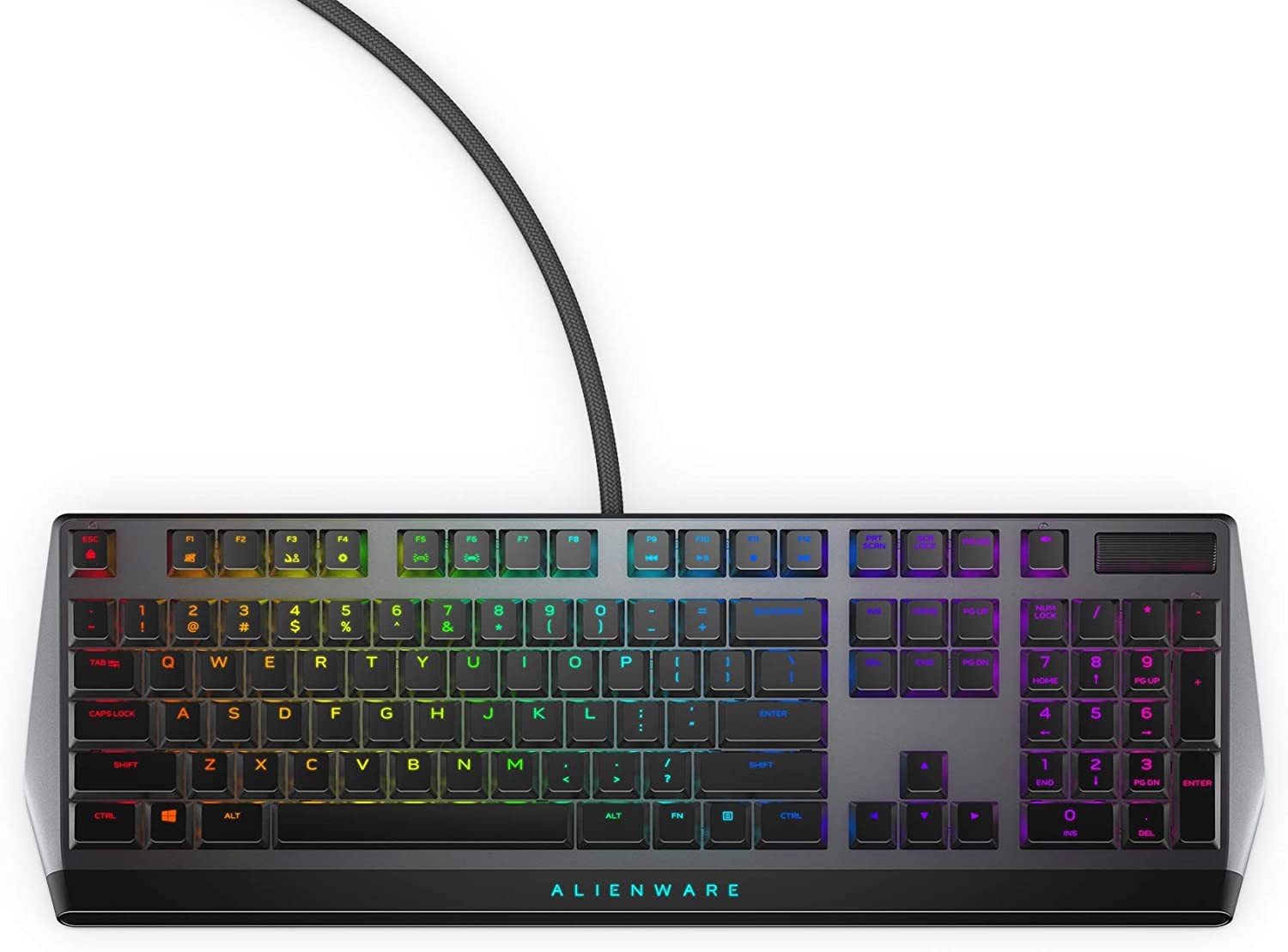 Alienware Low-Profile RGB Gaming Keyboard AW510K: Alienfx Per Key RGB LED - Media CONTROLS