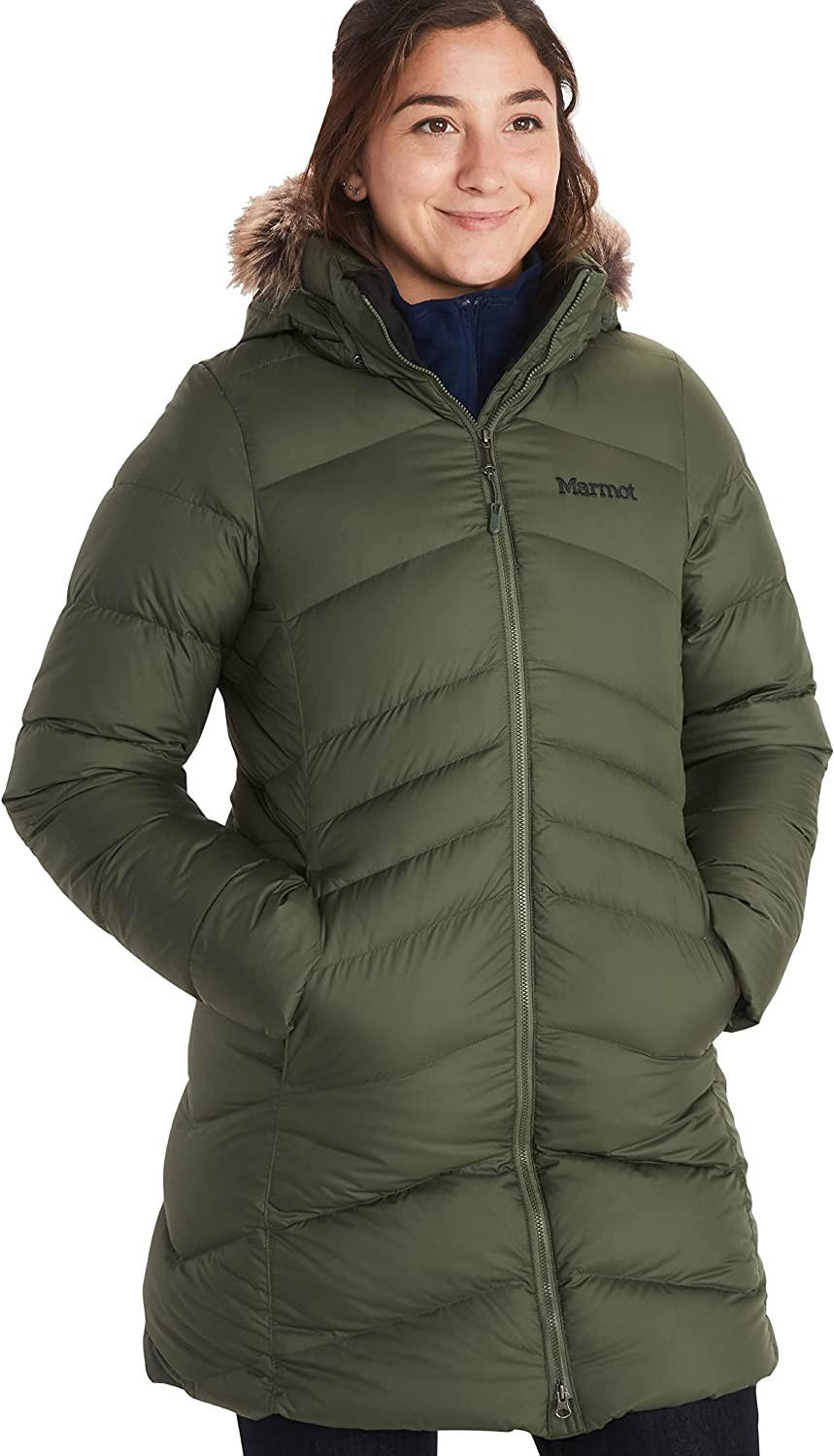 Marmot Montreal Women's Knee-Length Down Puffer Coat, Fill Power 700