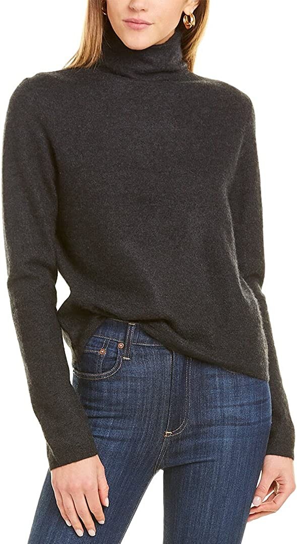 Vince Women's Lightweight Boiled Cashmere Fitted Turtleneck