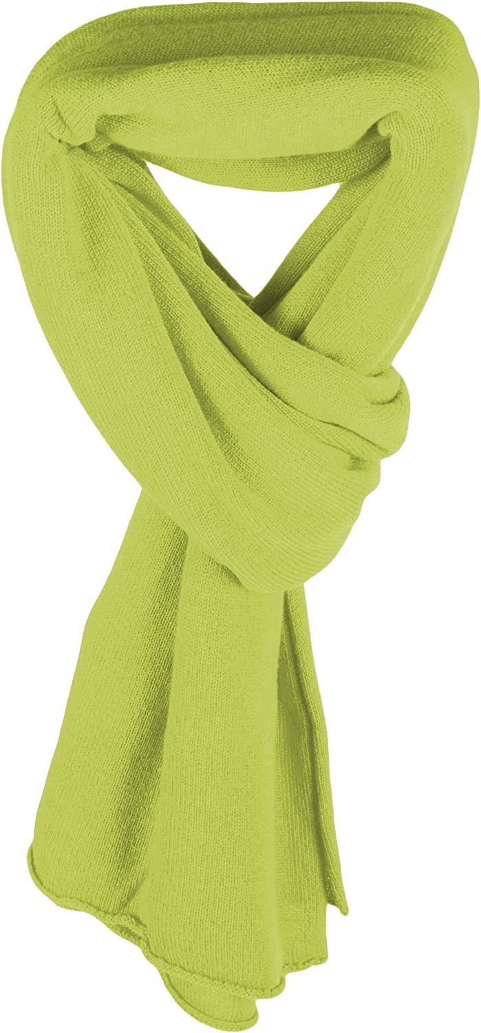 Love Cashmere Women's Ultrafine 100% Cashmere Scarf Wrap - Soft Lime Green - made in Scotland