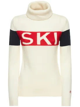 SKI INTARSIA WOOL KNIT SWEATER