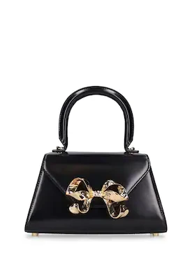 MINI BOW ENVELOPE LEATHER BAG