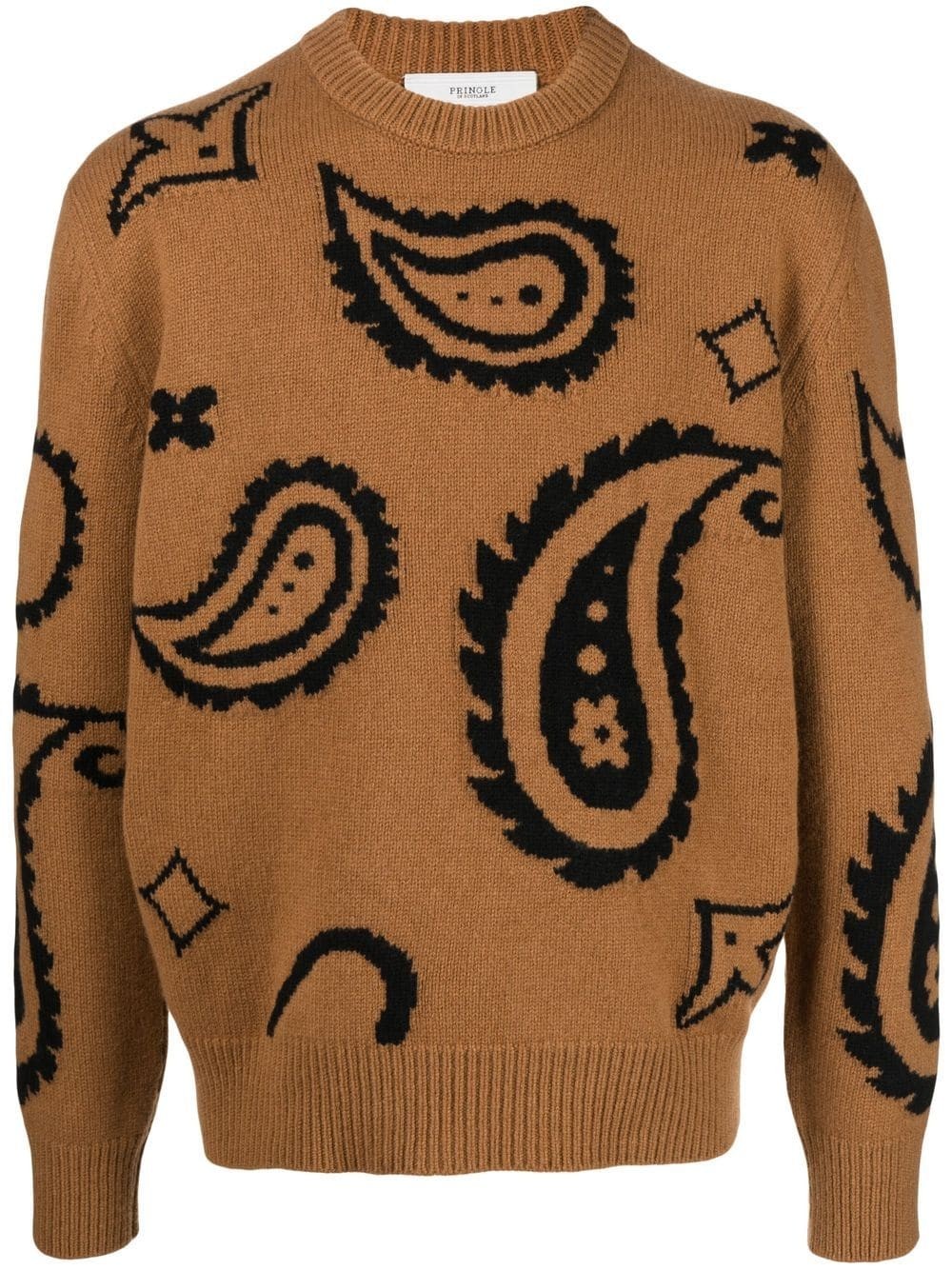 paisley motif wool jumper