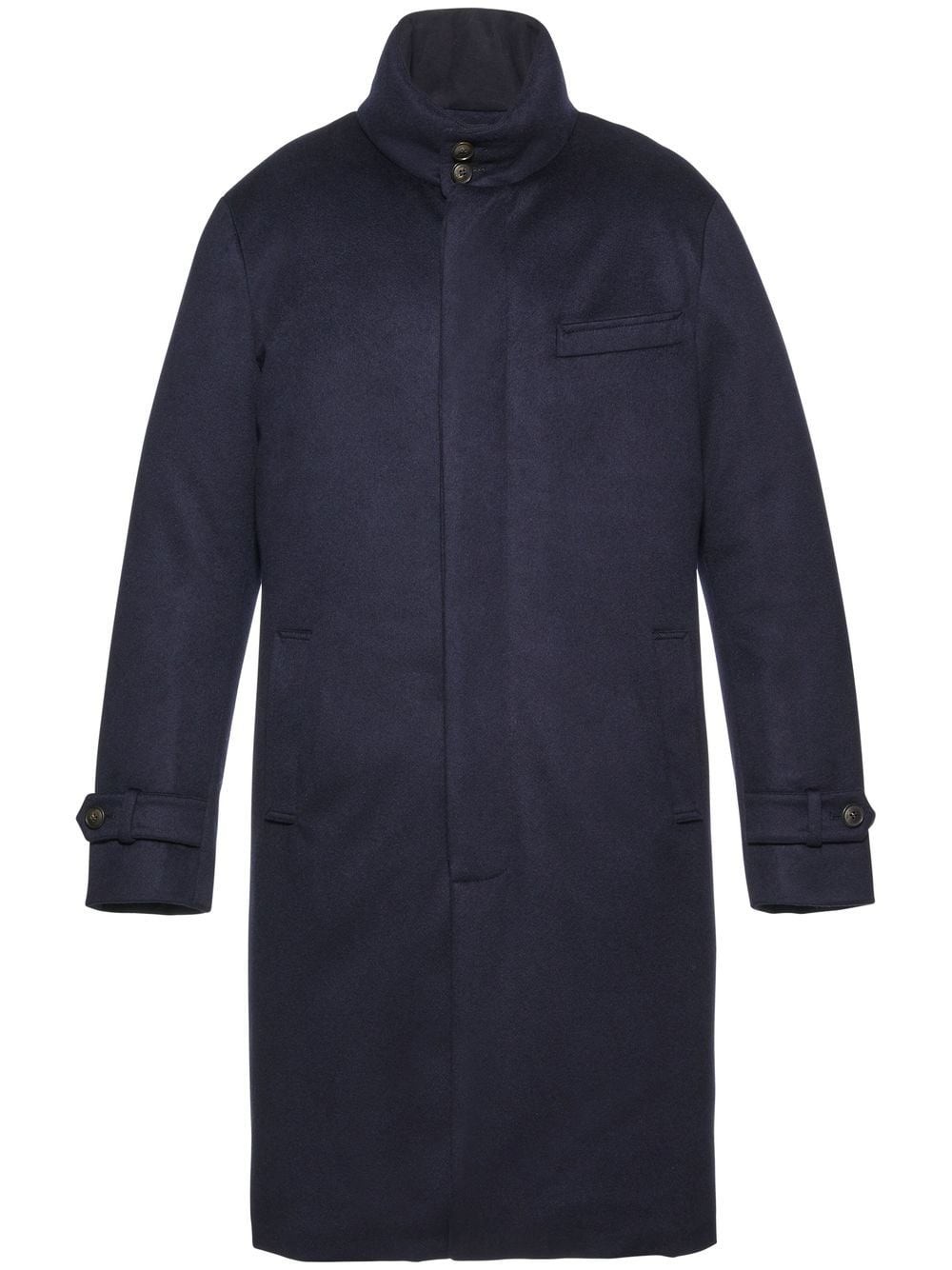 single-breasted cashmere coat