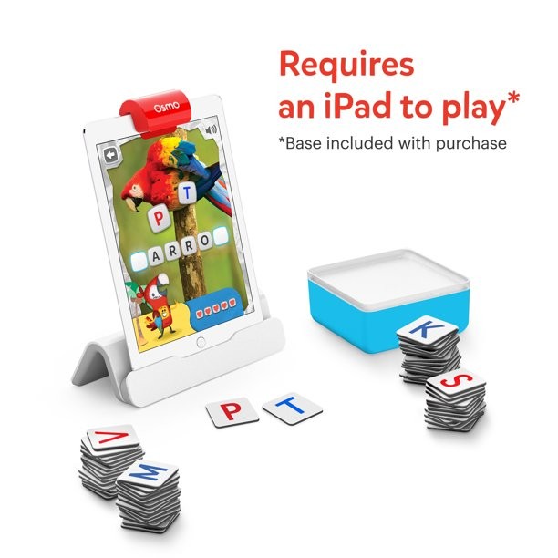 Osmo - Words Starter Kit for iPad, Ages 6-10, Kid Learning Toy, Learn to Read, Word Search, Phonics Game, Spelling, Kids Activities, Puzzles for Kids, Kid Games, Home School, Educational Toy, STEM Toy