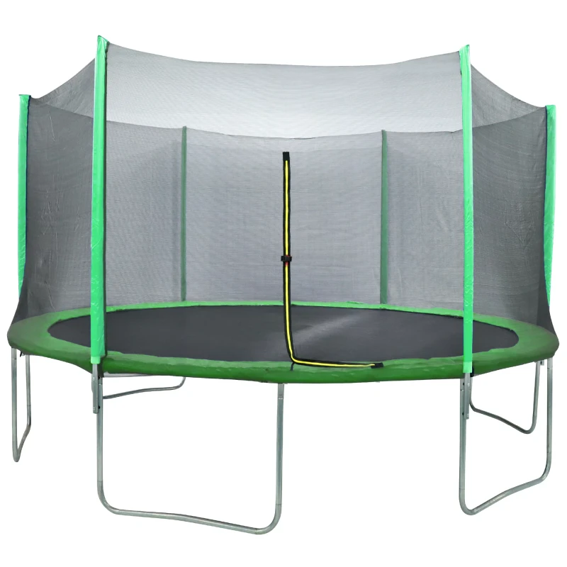 Flybar 15' Trampoline with Safety Enclosure and Simple Installation, Green